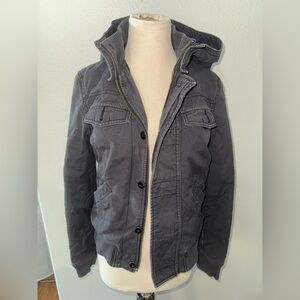 TNA Charcoal Utility Hooded Jacket